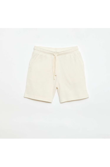 Waffle Knit Shorts BEIGE