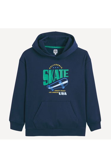 Oversized Skateboard Print Hoodie