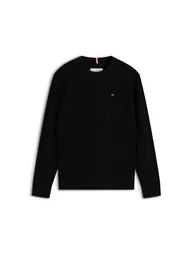 Cotton Cable Sweater Black - 1