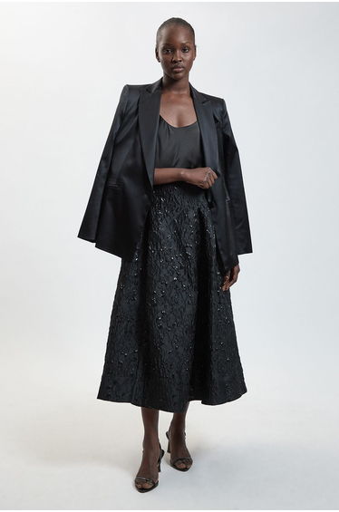 Petite Jacquard Maxi Skirt