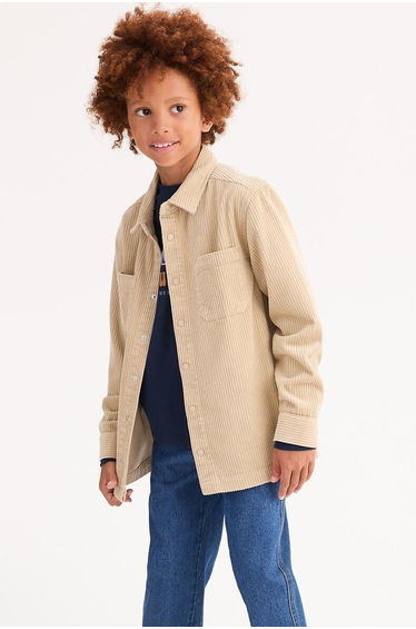 Long Sleeve Velour Overshirt