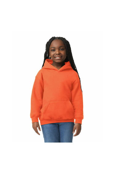 Gildan Heavy Blend Childrens Unisex Hooded Sweatshirt Top / Hoodie - Orange