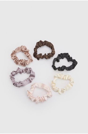 Satin Scrunchies 6 Pack - multi