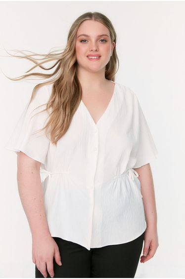 Plus Size Blouse - Ecru - Regular fit