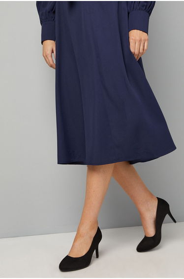Good For The Sole: Wide Fit Elsa Almond Toe Stiletto Heel Court Shoes