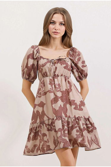 BDART Square Neck A-Form Mini Dress with Bow