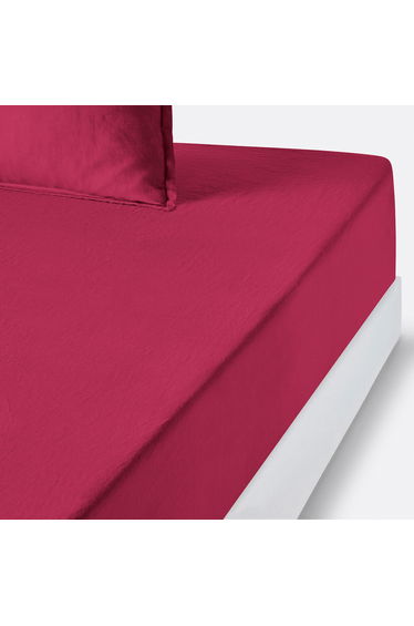 Linot 35cm High 100% Washed Linen Fitted Sheet