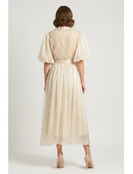 فستان جاردان فو شيفون بيج ميداكسي على شكل حرف A - 1