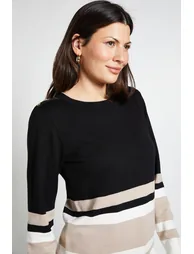 Colour Block Stripe Knitted Jumper - 3