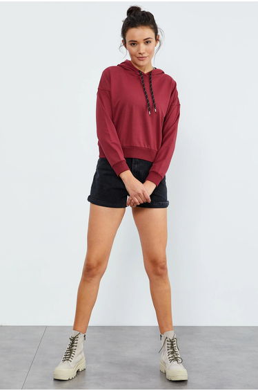 TOMMY Relaxed Hooded Sweatshirt With Tie Detail