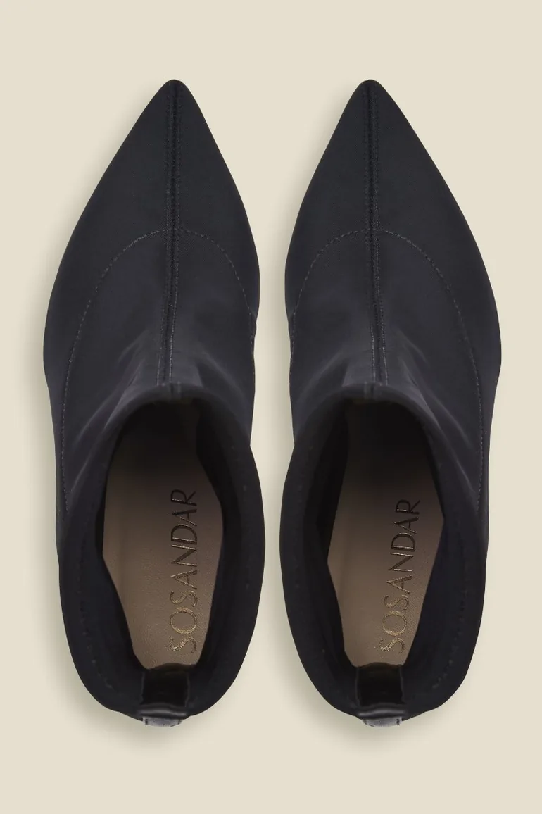 Ava Black Stretch Sock Boot - 3