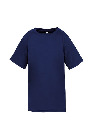 Spiro Childrens Boys Performance Aircool T-Shirt - Navy