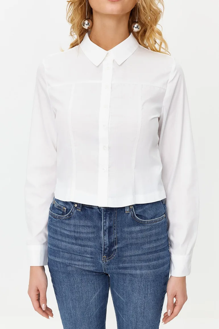 Ecru Fitted Woven Shirt - 3