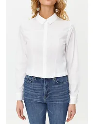 Ecru Fitted Woven Shirt - 3