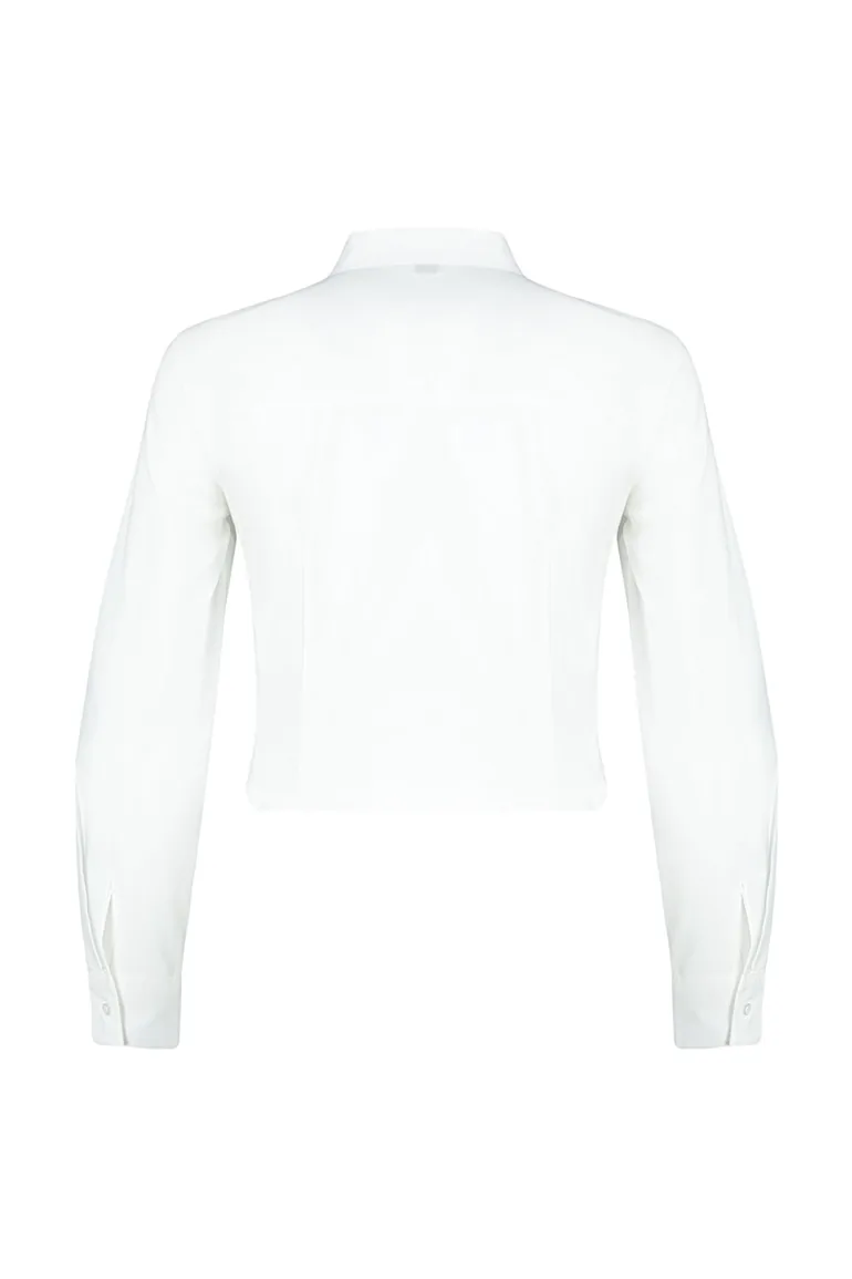 Ecru Fitted Woven Shirt - 7