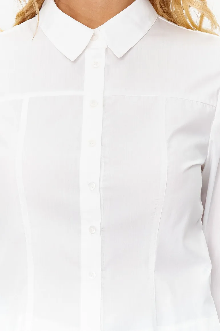 Ecru Fitted Woven Shirt - 4