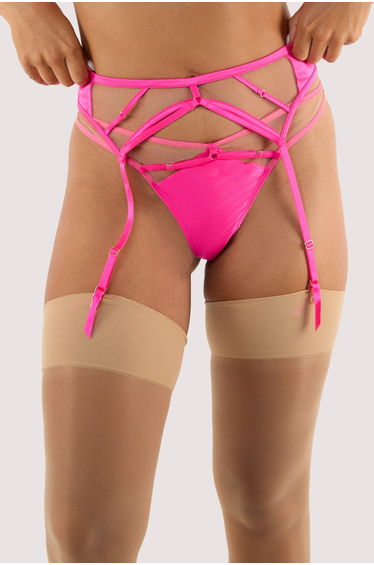 Ramona Neon Pink Suspender Belt