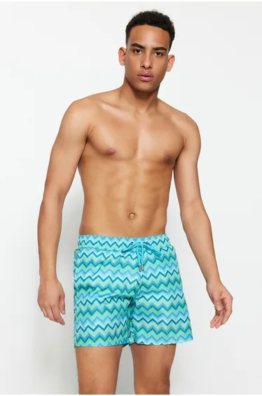 Multicolored Standard Size Swimsuit Swim Shorts