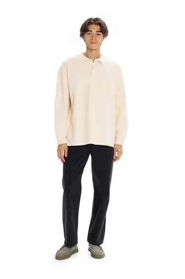 GIESTO Comfort Fit Polo Shirt with Button Detail