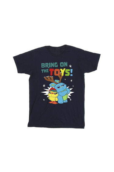Toy Story 4 Boys Bring On The Toys! Cotton T-Shirt - Navy Blue