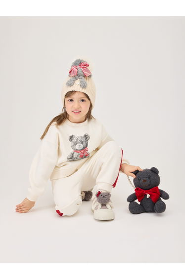 Monnalisa Girls Teddy Bear Tracksuit in Ivory