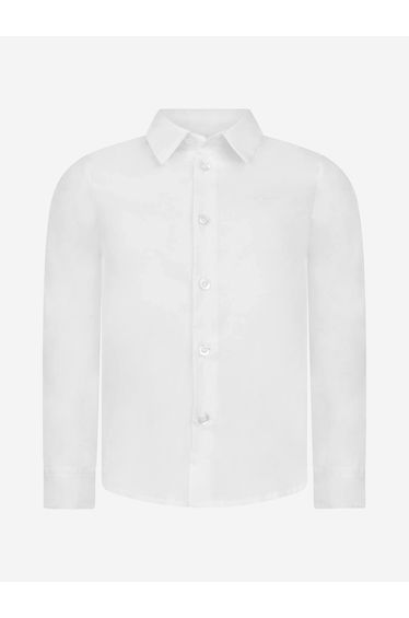 Boys Cotton Long Sleeve Branded Shirt