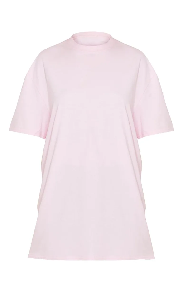 Organic Baby Pink Oversized T-Shirt - 4
