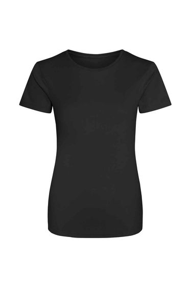 AWDis Just Cool Womens/Ladies Sports Plain T-Shirt - Jet Black