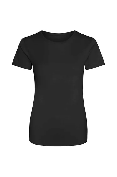 AWDis Just Cool Womens/Ladies Sports Plain T-Shirt - Jet Black