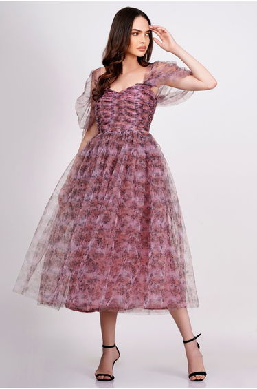 Melbourne Floral Tulle Midaxi Dress