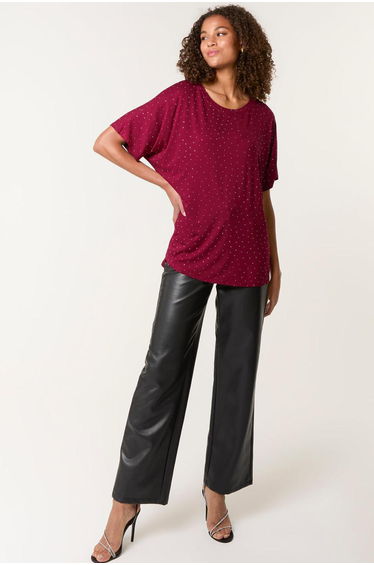 Stud Detail Round Neck T-shirt