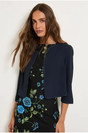Woven Collarless Jacket