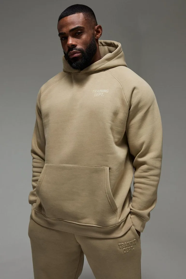 هودي بوهو مان رمادي بأكمام طويلة بقصة واسعة