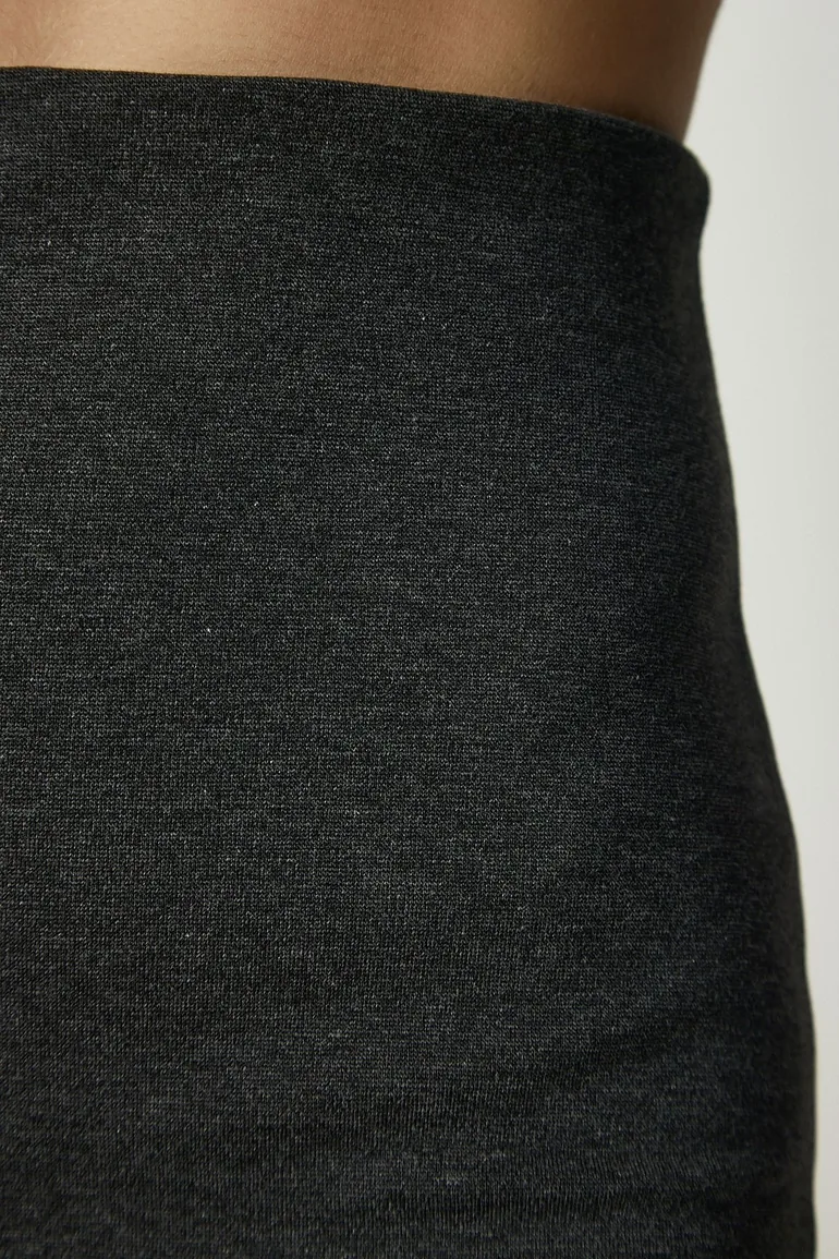 Grey Column Midi Skirt - 7