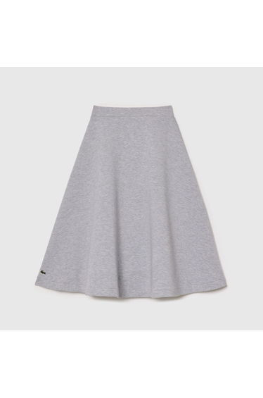 Girl's Lacoste Juniors Milano Cotton Skirt in Grey