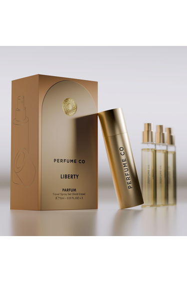 Perfume Co. Liberty Parfum Travel Spray Set (Gold Case + 3x15ml)