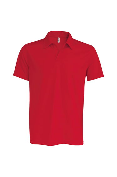 Kariban Proact Mens Short Sleeve Performance Polo Shirt - Red