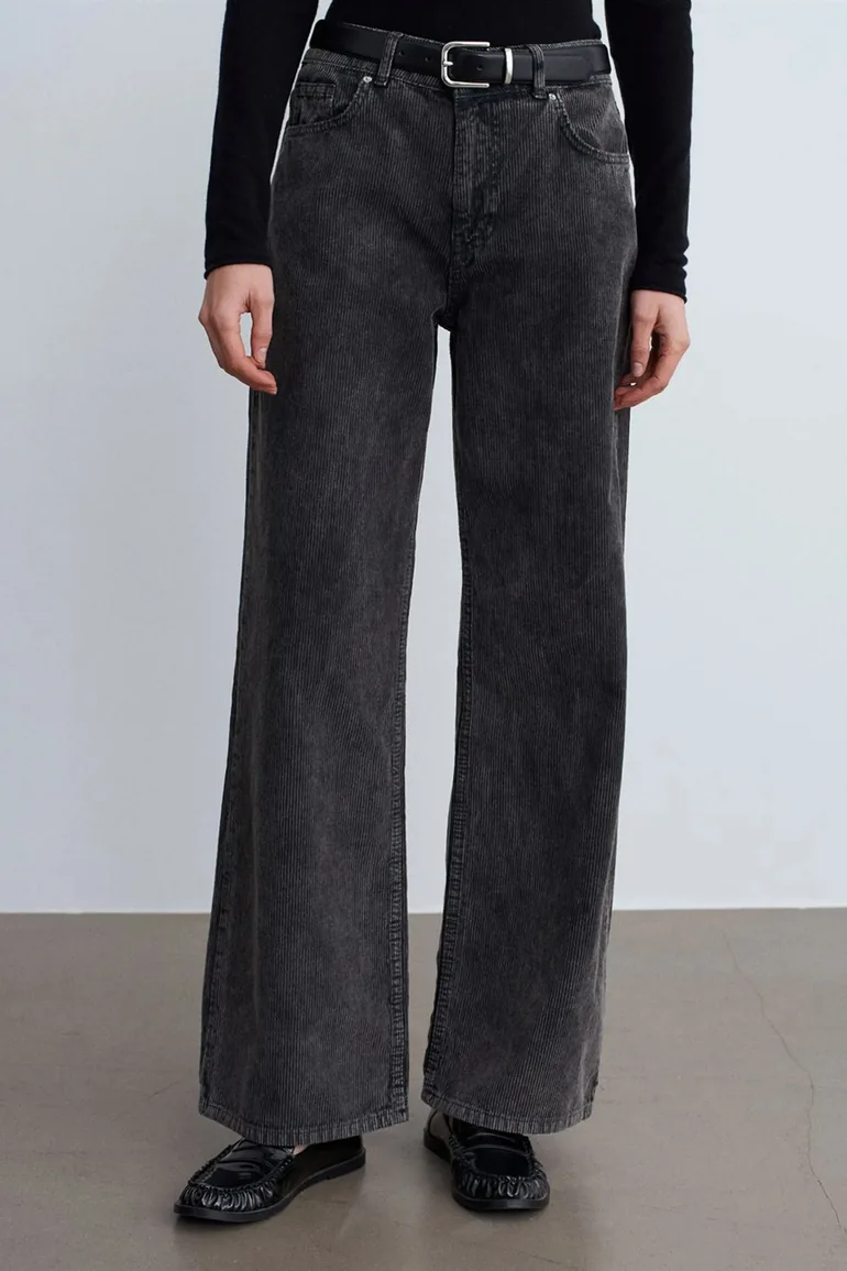 Dilvin High-Waist Wide-Leg Denim Trousers - 3