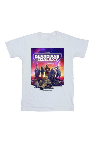 Guardians Of The Galaxy Volume 3 Boys Movie Poster Cotton T-Shirt - White