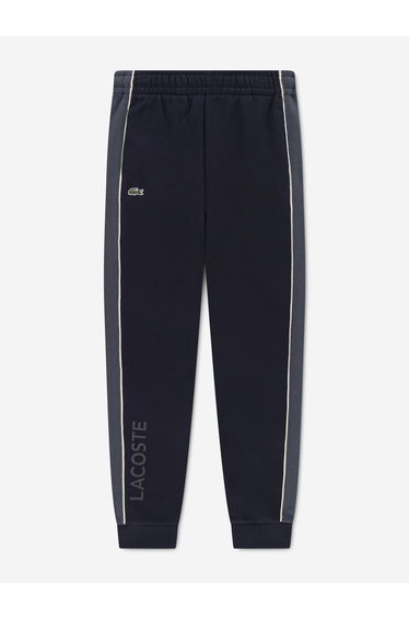 Lacoste Boys Colourblock Joggers in Black