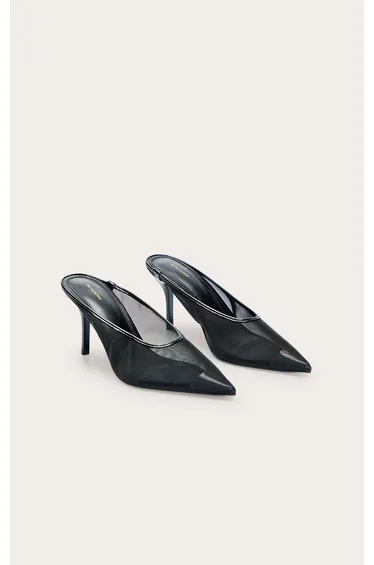 حذاء كعب عالي بريتي ليتل ثينق باللون الأسود