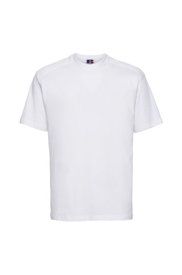 Russell Europe Mens Workwear Short Sleeve Cotton T-Shirt - White