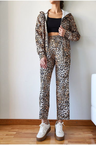 Leopard Patterned Top and Bottom Set