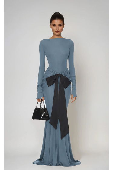 Borys Bow Ruch Maxi Dress