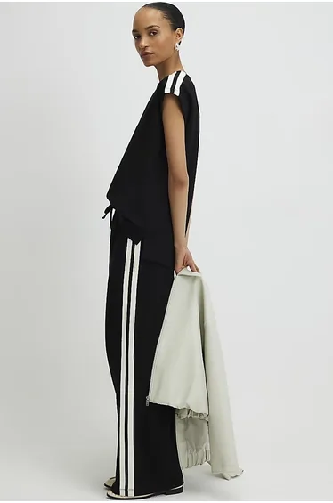 Black Side Tape Joggers
