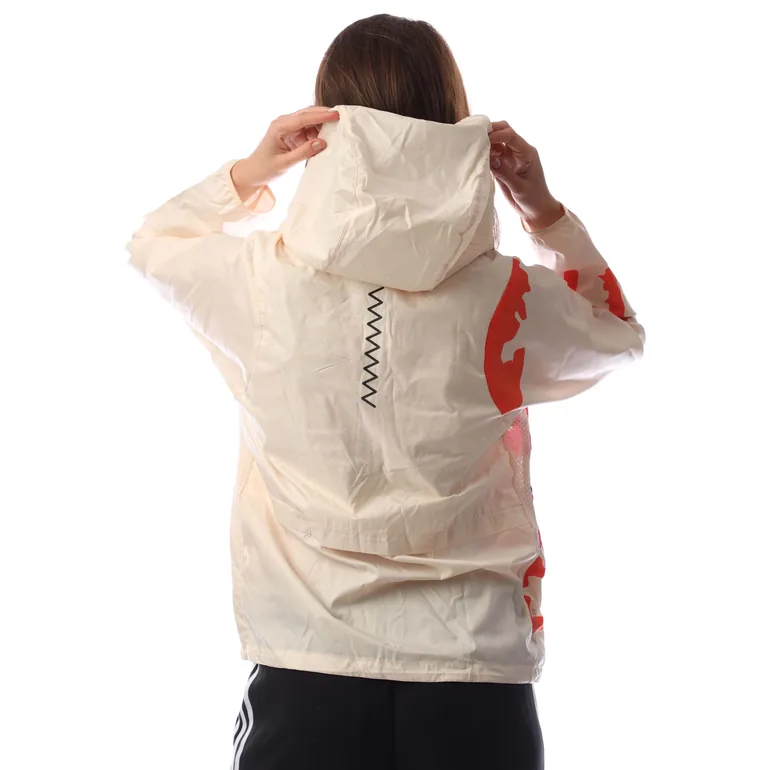 Women's adidas TM Fast Jacket in Cream - 2