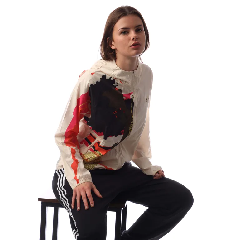 Women's adidas TM Fast Jacket in Cream - 3