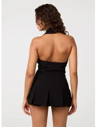 Gold Buckle Halter Neck Top - 3