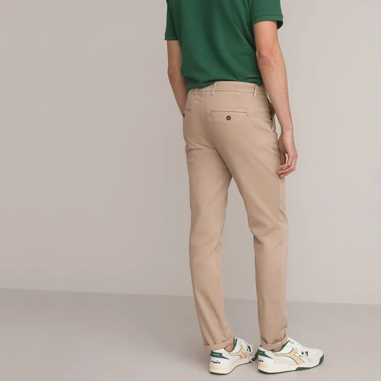 Organic Cotton Chinos in Slim Fit, Length 32" - 3