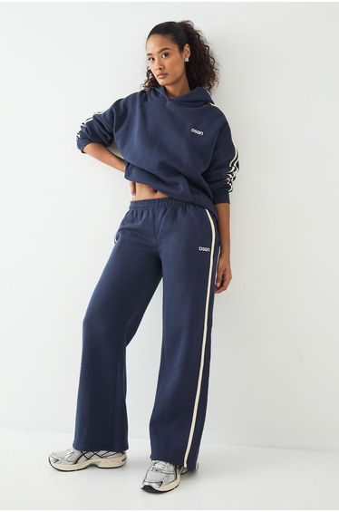 DSGN Studio Side Stripe Straight Leg Jogger - navy
